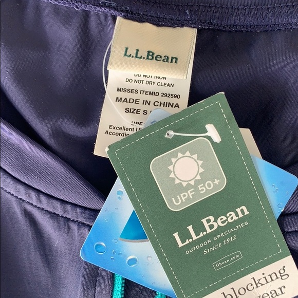 L.L. Bean Sun-blocking Rash-guard Top ππ»ββοΈ NWT - Picture 2 of 8